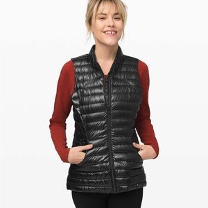 Lululemon Pack It Down Vest *Shine Black- Size 6
